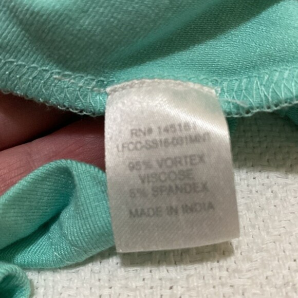 Charming Charlie Mini Dress Womens Small Fit Flare Aqua Stretch Knit Spring - Picture 7 of 11